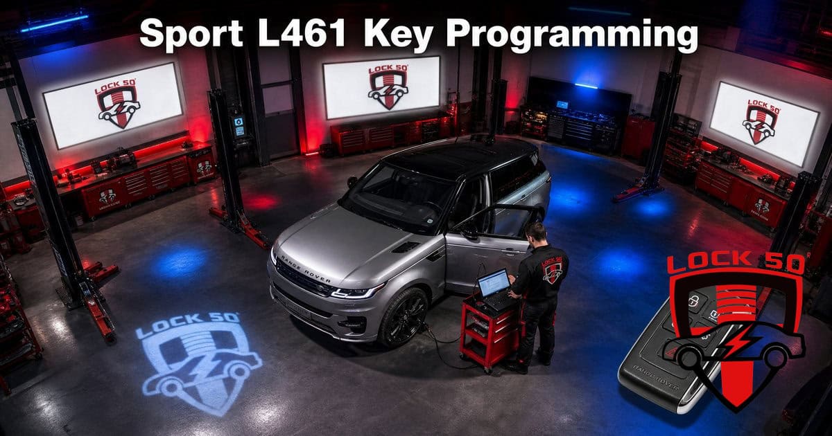 Range Rover Sport L461 key programming by Lock50 HW04 OBD tool