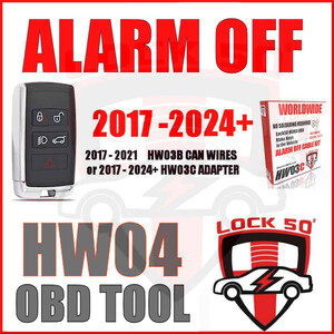 SW33 Lock50 HW04 OBD Tool JLR 2017 to 2024+ Alarm OFF Licence Using RFA adapter Set HW03C, 5 image