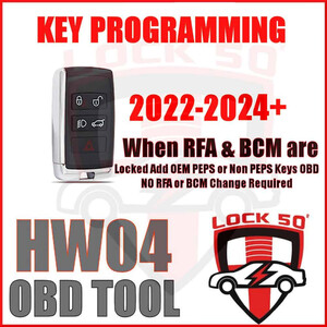 SW30 Lock50 HW04-C  OBD Tool JLR 2021 to 2025+ EVA2 Models Add OEM UWB/PEPS Keys when Locked RFA & Locked BCM Supported L8B2 + R8E2 + M8E2, 4 image