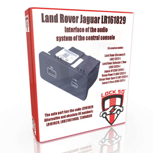 LR161829 is a socket interface for the audio system for JLR Vehicles.
