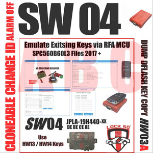 SW 04  - FREE with Lock50 HW01 & HW04   Land Rover JPLA-19H440-DE BE CE AE  Module for MCU SPC560B60L3 Key Emulation 2017-2025+, 2 image