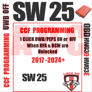 SW25 Lock50 HW04 OBD-A B & C  Tool JLR 2017 to 2024+ CCF UWB/PEPS ON or OFF 1 Click Modify (Unlocked RFA Required), 2 image