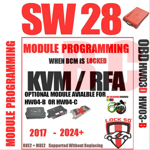 SW28 Lock50 HW04-B or C  OBD Tool JLR 2017 to 2024+ New RFA Replacement Programming to 24+ (Locked BCM L8B2 + R8E2 + M8E2 Supported), 2 image