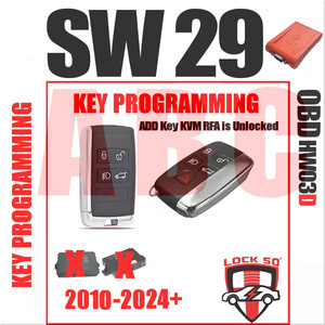 SW29 Lock50 HW04-A B & C  OBD Tool JLR 2010 to 2024+ Add or Remove Keys when Unlocked RFA & Unlocked BCM, 2 image