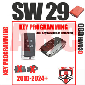 Lock50 JLR OBD HW04-C Tool Kit Support  UWB Models with Locked RFA Programming Spare or Lost Keys Without Module Changes, Worldwide Lock50 HW04-C Package Options: HW04-C OBD Link Tool, 34 image