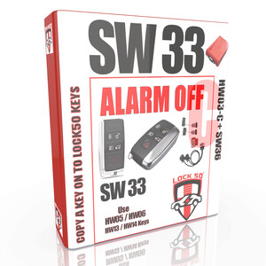 SW33 Lock50 HW04 OBD Tool JLR 2017 to 2024+ Alarm OFF Licence Using RFA adapter Set HW03C
