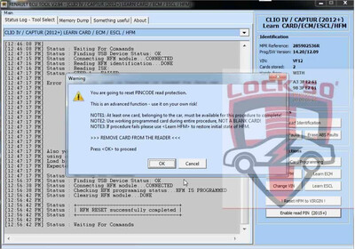 Offline Version of software only SW 01  -  FREE with Lock50 HW01  Renault Clio Captur Precoding Dealer Keycard with known PIN CODE, 5 image