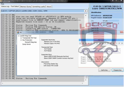 Offline Version of software only SW 01  -  FREE with Lock50 HW01  Renault Clio Captur Precoding Dealer Keycard with known PIN CODE, 7 image