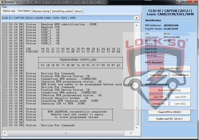 Offline Version of software only SW 01  -  FREE with Lock50 HW01  Renault Clio Captur Precoding Dealer Keycard with known PIN CODE, 11 image