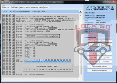 Offline Version of software only SW 01  -  FREE with Lock50 HW01  Renault Clio Captur Precoding Dealer Keycard with known PIN CODE, 6 image