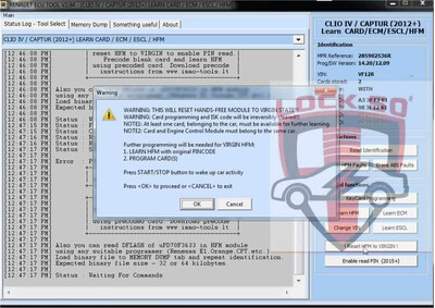 Offline Version of software only SW 01  -  FREE with Lock50 HW01  Renault Clio Captur Precoding Dealer Keycard with known PIN CODE, 3 image