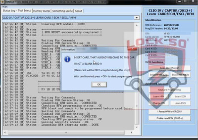 Offline Version of software only SW 01  -  FREE with Lock50 HW01  Renault Clio Captur Precoding Dealer Keycard with known PIN CODE, 10 image