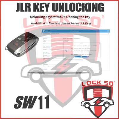 SW 11  -       FREE with Lock50 HW01  & HW04    JLR 2010 to 2020 Key Unlocking / Renewing Without opening Keys PCF7953, 5 image
