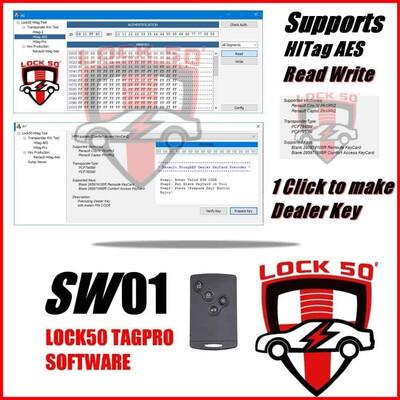 Offline Version of software only SW 01  -  FREE with Lock50 HW01  Renault Clio Captur Precoding Dealer Keycard with known PIN CODE, 2 image