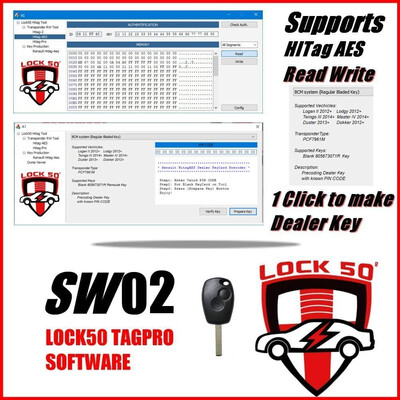 Offline Version of software only SW 02  - FREE with Lock50 HW01    Renault & Dacia  Precoding Dealer Key with known PIN CODE, 3 image