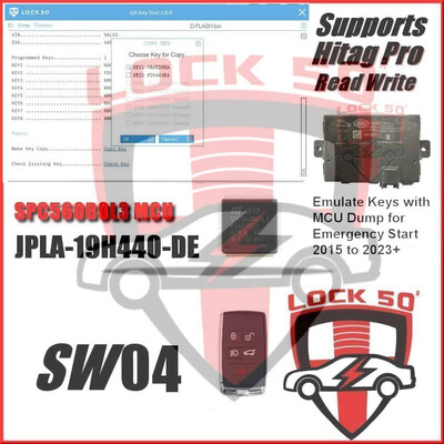 SW 04  - FREE with Lock50 HW01 & HW04   Land Rover JPLA-19H440-DE BE CE AE  Module for MCU SPC560B60L3 Key Emulation 2017-2025+, 6 image