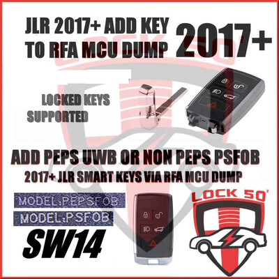 SW14 - FREE with Lock50 HW01& HW04   Module Add JLR NCF29A1 PEPS UWB or PSFOB NON UWB Used Locked Keys to RFA MCU Dump, 4 image
