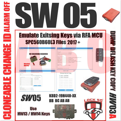 Lock50 HW01 JLR Transponder Key Copy & Unlocking & Change ID Emulator Programming Tool, Number of Lock50 Change ID Oem Grade Keys Included  with Case: Included 2 Included 2X  HW06  315 Mhz for USA/Canada , 10 image