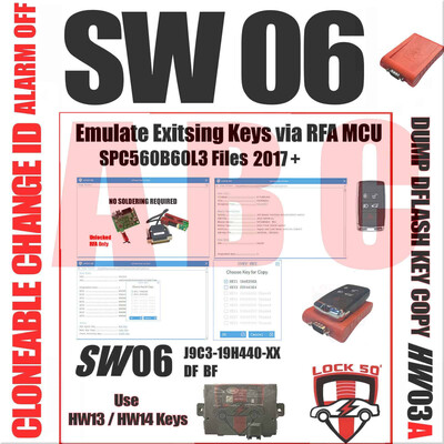 Lock50 HW01 JLR Transponder Key Copy & Unlocking & Change ID Emulator Programming Tool, Number of Lock50 Change ID Oem Grade Keys Included  with Case: Included 2 Included 2X  HW06  315 Mhz for USA/Canada , 11 image