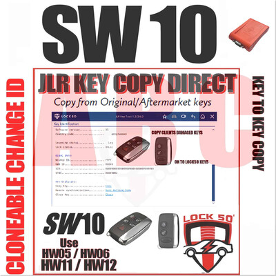 Lock50 HW01 JLR Transponder Key Copy & Unlocking & Change ID Emulator Programming Tool, Number of Lock50 Change ID Oem Grade Keys Included  with Case: Included 2 Included 2X  HW06  315 Mhz for USA/Canada , 15 image