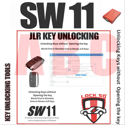 Lock50 HW01 JLR Transponder Key Copy & Unlocking & Change ID Emulator Programming Tool, Number of Lock50 Change ID Oem Grade Keys Included  with Case: Included 2 Included 2X  HW06  315 Mhz for USA/Canada , 16 image