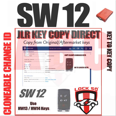 Lock50 HW01 JLR Transponder Key Copy & Unlocking & Change ID Emulator Programming Tool, Number of Lock50 Change ID Oem Grade Keys Included  with Case: Included 2 Included 2X  HW06  315 Mhz for USA/Canada , 17 image