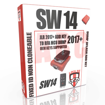 SW14 - FREE with Lock50 HW01& HW04   Module Add JLR NCF29A1 PEPS UWB or PSFOB NON UWB Used Locked Keys to RFA MCU Dump