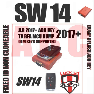 SW14 - FREE with Lock50 HW01& HW04   Module Add JLR NCF29A1 PEPS UWB or PSFOB NON UWB Used Locked Keys to RFA MCU Dump, 2 image