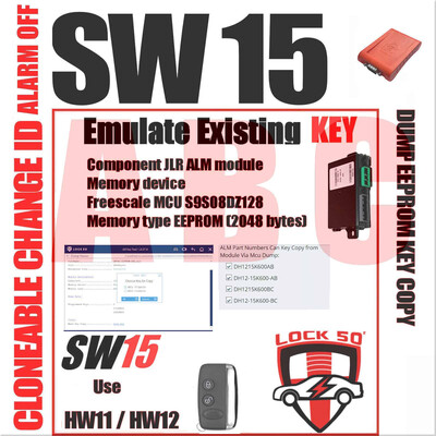 Lock50 HW01 JLR Transponder Key Copy & Unlocking & Change ID Emulator Programming Tool, Number of Lock50 Change ID Oem Grade Keys Included  with Case: Included 2 Included 2X  HW06  315 Mhz for USA/Canada , 20 image