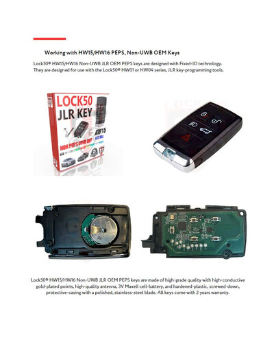 OEM HW15 JLR LAND ROVER PSFOB NON UWB PEPS NCF29A1 433  Mhz, 4 image