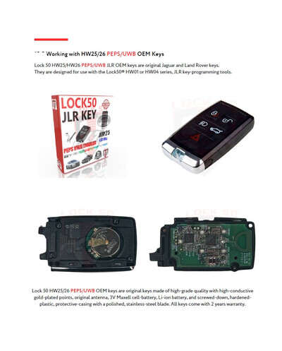 HW25 OEM LAND ROVER JLR NCF29A1 PEPS UWB KEY ORIGINAL 433 Mhz, 4 image